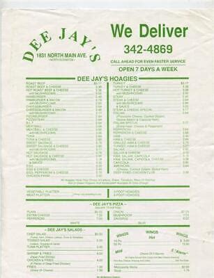 deejay film|dee jay's menu.